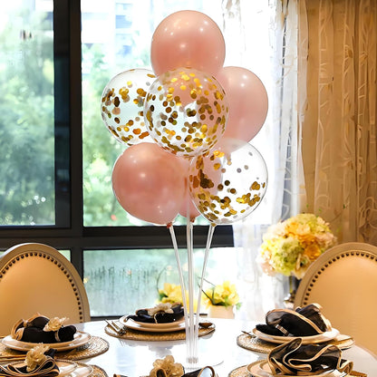 8 Pack Balloon Stand Kits, Fenxyo Balloon Sticks Holder with Base for Table Graduation Birthday, Balloon Sticks Holder for Wedding Birthday Party Decoration