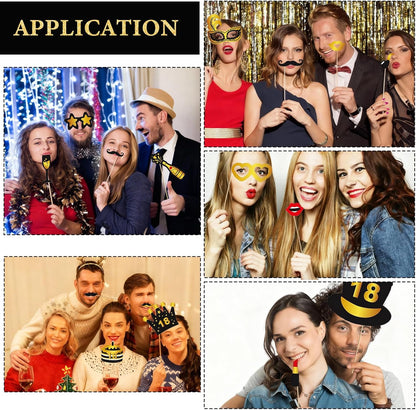 Hawaiian Party Photo Booth Props Kit, 30 PCS Luau Photo Booth Props with Large Inflatable Selfie Picture Frame for Hawaiian Tropical Tiki Summer Pool Party Supplies