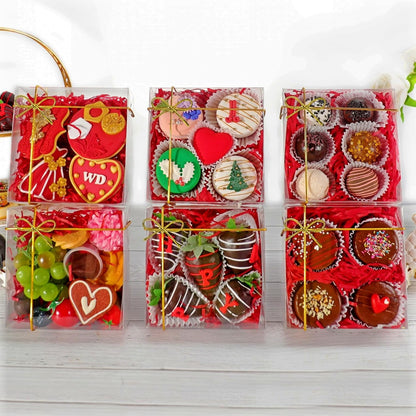 20 Pack Bakery Boxes 5x5x2 Inches Chocolate Covered Strawberries Boxes for 4 Mini Cake & Cookies Macaron Pie Browines boxes