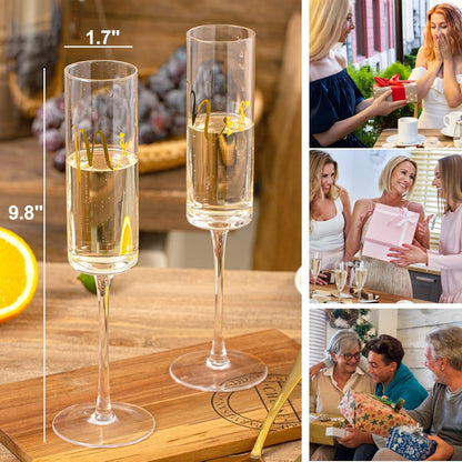 Wedding Cake Knife and Server Set, Mr and Mrs Champagne Flutes With Sliver Cake Cutting Set For Wedding Bridal Shower Gifts