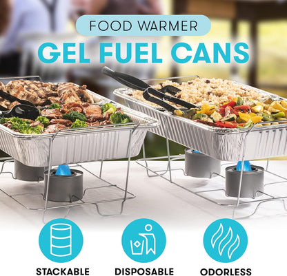 Disposable Chafing Dish Buffet Set Food Warming Trays - Buffet Set Trays Food Warmers for Parties & Events - Replacement Chafing Dishes for Catering (9 Serving Utensil Set)
