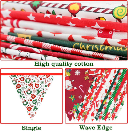 G2PLUS 39Ft Triangle Bunting Banner, 42Pcs Pink Floral Garland Pennant Banner, Reusable Cotton Triangle Flags Party Decoration for Birthday, Wedding, Garden Tea Party, Baby Shower, Room Decor