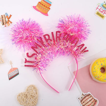 CAVETEE Happy Birthday Crown and Tiara for Women & Girls Party Decorations Gifts