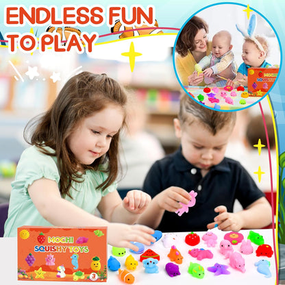 150 Pack Mochi Squishy Toys Kawaii Squishies Stress Relief Toys Pack Boys Girs Party Favors Bulk Birthday Gifts Valentines Day Gifts for Kids Easter Egg Fillers Easter Hunt Basket Pinata Stuffers