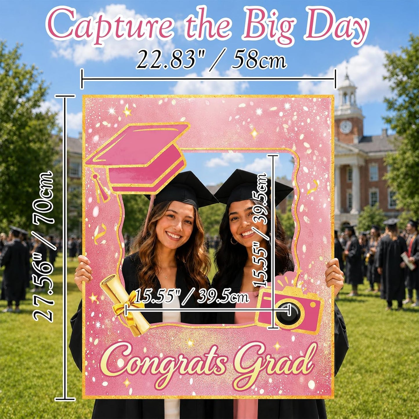 Nurse Photo Booth Props Graduation Decorations, Proud to Be A Nurse Large Selfie Photo Frame Cutout Nurses Week Lawn Decor Grad Party Supplies Blue
