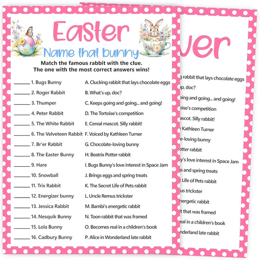 Easter Scavenger Hunt Games, Easter Treasure Hunt Clues Game Cards, Family Party Games for Kids and Adults, Holiday Party Game for Activities Decorations Supplies, 5x7 Inch (Indoor)-A03