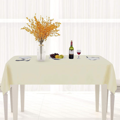 sancua Clear Plastic 100% Waterproof Tablecloth - 54 x 78 Inch - Vinyl PVC Rectangle Table Cloth Protector Oil Spill Proof Wipe Clean Table Cover for Dining Tables, Parties & Camping, Crystal Clear