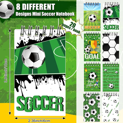 Maxdot 24 Pcs Football Mini Notepads Sports Party Favors for Gifts Spiral Mini Journal Notebooks Goodie Bag Stuffers for Teacher Reward Birthday Party Supplies