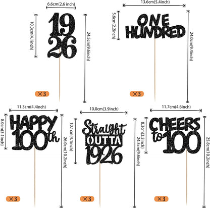 15 PCS 50th Birthday Centerpiece Sticks Fifty Happy 50th Straight Outta 1976 Table Flower Centerpieces Sticks Cheers to 50 Floral Decorations for 50th Birthday Party Centerpieces Supplies Black