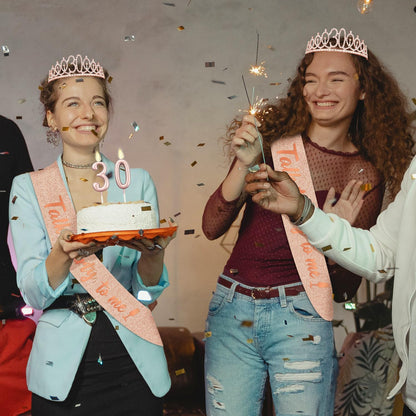 21st Birthday Decorations for Her with 21st Birthday Sash and Crown, Candles Gold, Gifts for 21 Year Old Girls