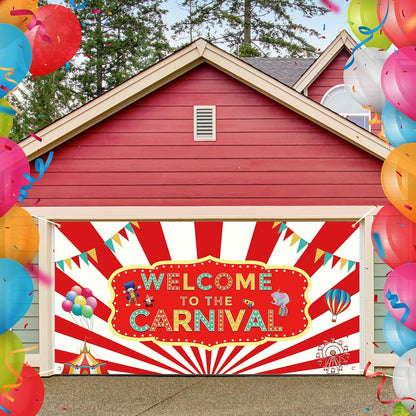 Teenyyou Welcome to the Carnival Banner Carnival Decorations Circus Party Supplies Backdrop for Circus Theme Party Decorations Birthday, 71 x 35 Inch