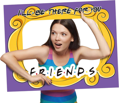 Friends Themed Photo Booth Props, 27.5 x 19.6 in Photo Booth Frame Friends Merchandise Party Decorations Supplies for Birthday, Graduation, Festivals, Anniversary, Wedding (Film Clapper Board Style)