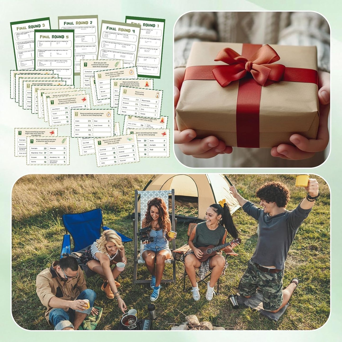 20 Pcs Retirement Friendly Feud Game Set Retirement Party Game Trivia Quiz with 18 Card 2 Buzzer for Adults Family Games Activities Party Supplies, Battery Not Included