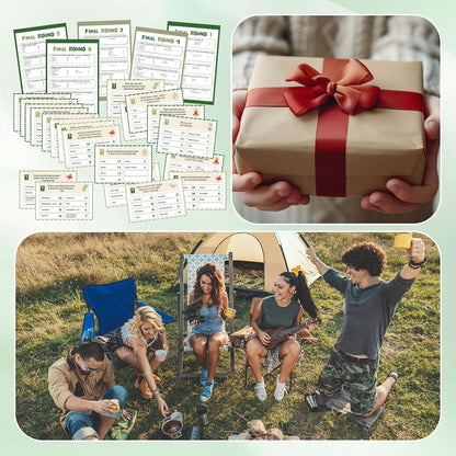 20 Pcs Retirement Friendly Feud Game Set Retirement Party Game Trivia Quiz with 18 Card 2 Buzzer for Adults Family Games Activities Party Supplies, Battery Not Included