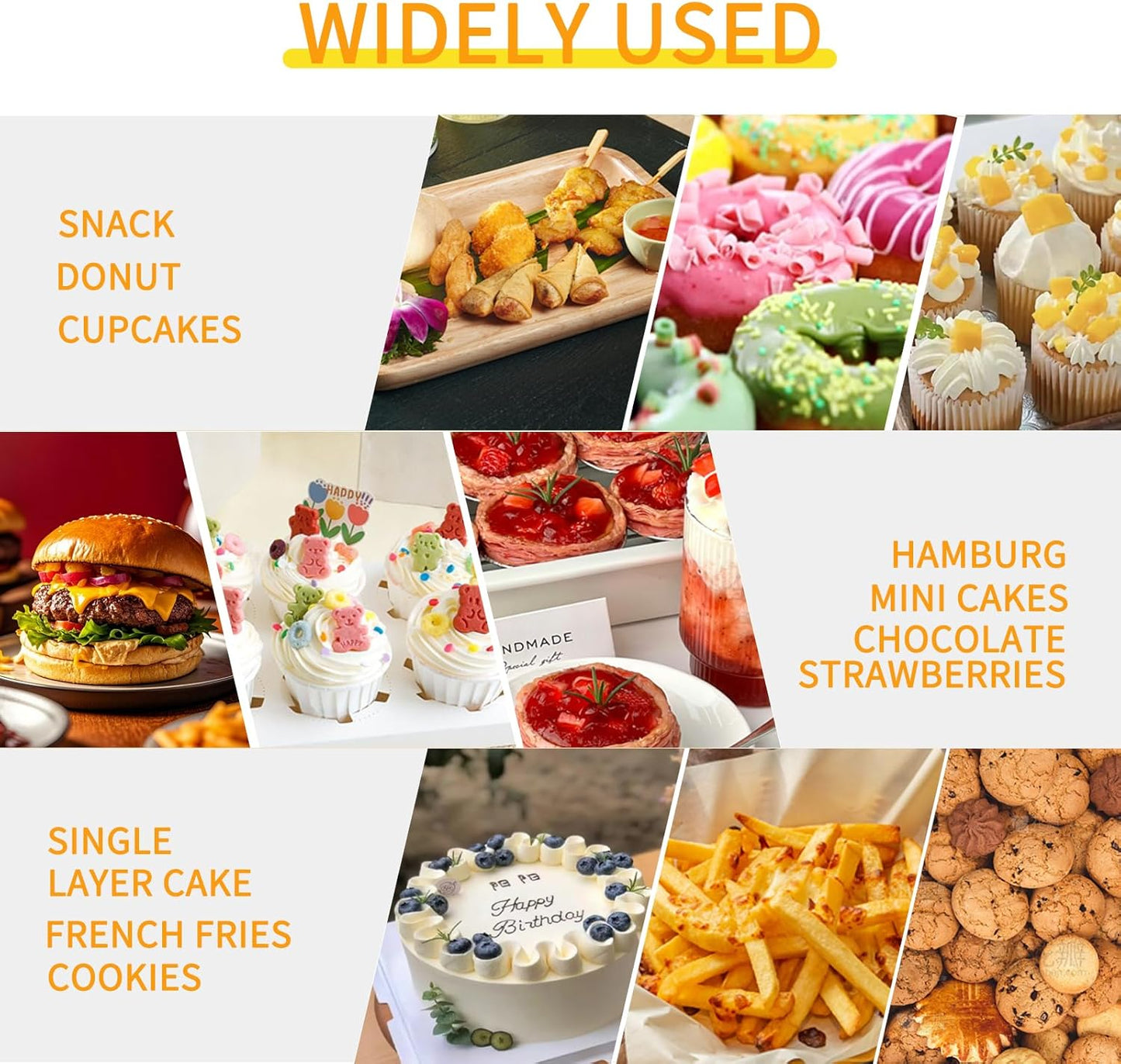 6pcs Cake Boxes with Cake Board, 19x14x4.5 Inches White Bakery Boxes with Large Window for Quarter Sheet Cakes, Donuts, Cupcakes, Pastry & Pies