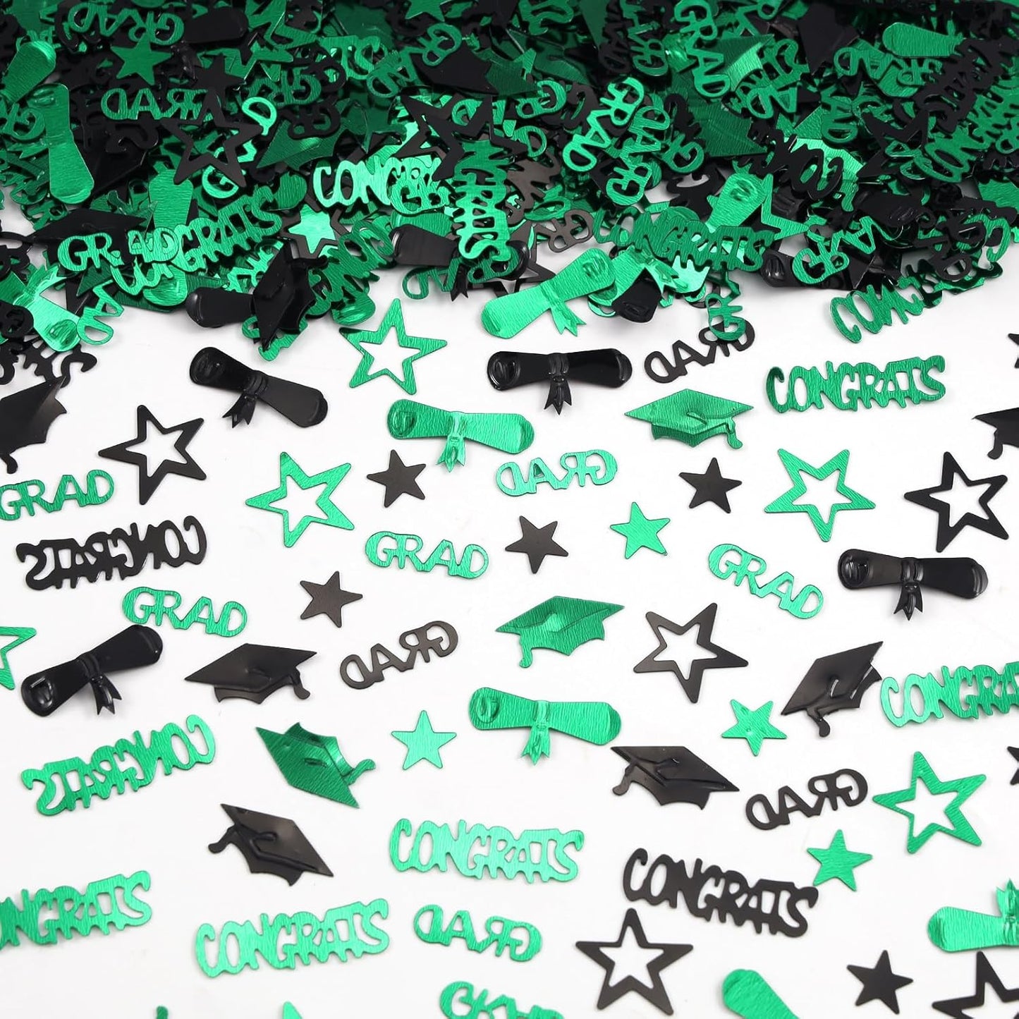 Gold and Black Graduation Confetti 2026, 1000 Pcs Congrats Grad Confetti Class of 2026 Party Table Centerpiece for 2026 Graduation Party Decorations