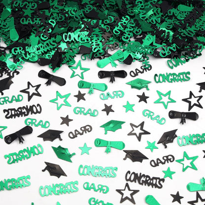 Gold and Black Graduation Confetti 2026, 1000 Pcs Congrats Grad Confetti Class of 2026 Party Table Centerpiece for 2026 Graduation Party Decorations