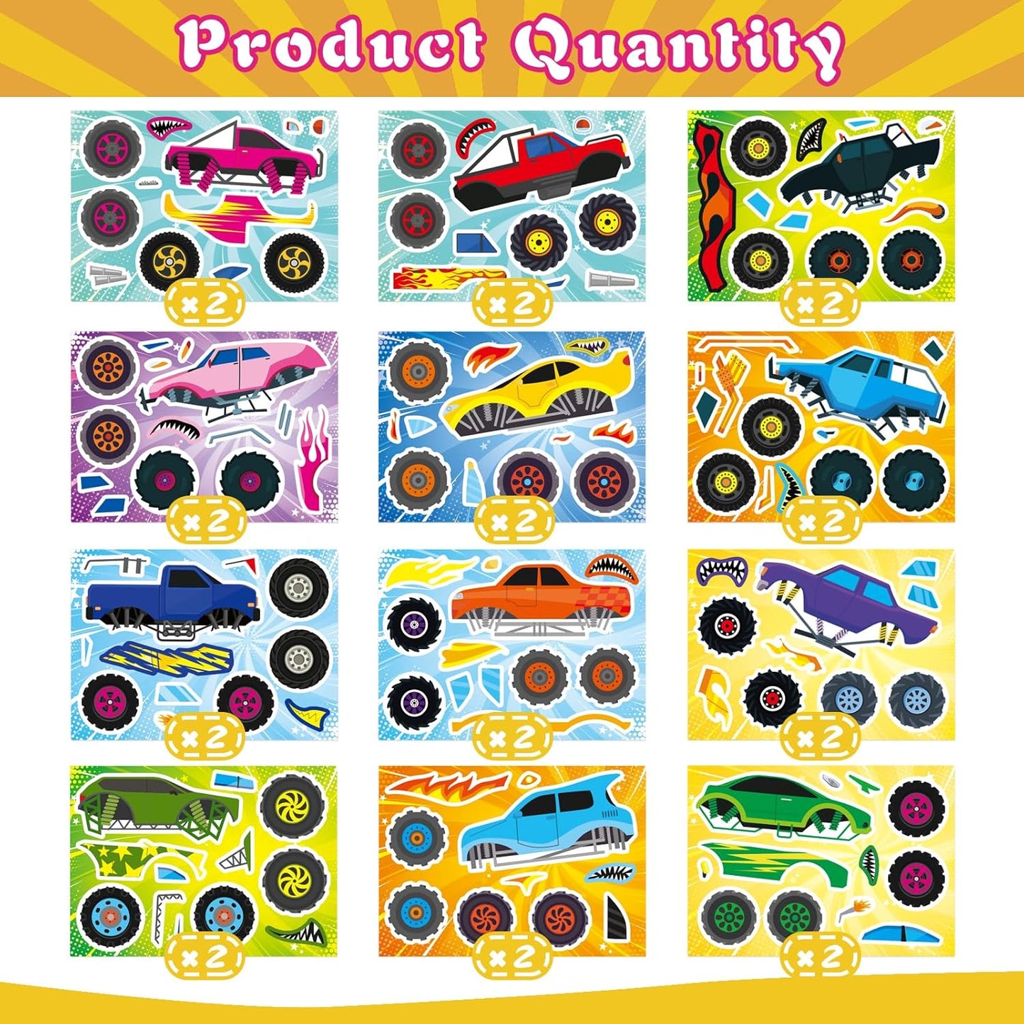 24 Sheets Make a Face Stickers for Kids Toddlers, Make Your Own Animal Mix and Match Sticker Sheets with Sea Animals Horses Dinosaurs Unicorns for Kids Crafts Party Favors Goodie Bags Stuffers