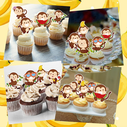 Wildflower Birthday Party Decorations, 36PCS Flower Floral Cupcake Toppers Decoration, Baby in Bloom Baby Shower Cupcake Picks Decor Party Supplies for Gilrs Women