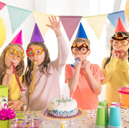 32 Pcs Spa Party Favors Paper Glasses Makeup Paper Eyeglasses Frames Spa Photo Booth Props Selfie Props for Makeup Birthday Party Decorations