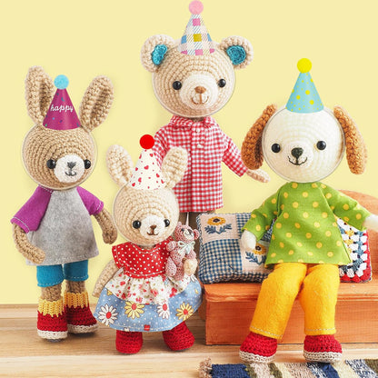 12 Pack Mini Party Hats for Stuffed Animals, Mini Hats with Pom Poms Dog Birthday Party Hats for Dolls Dog Cat Pet Birthday Decoration