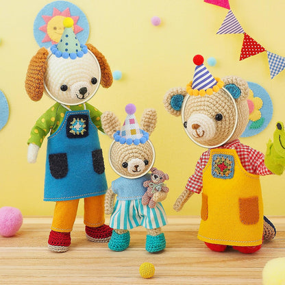12 Pack Mini Party Hats for Stuffed Animals, Mini Hats with Pom Poms Dog Birthday Party Hats for Dolls Dog Cat Pet Birthday Decoration