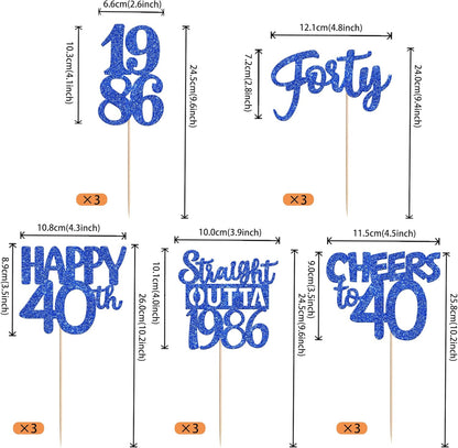 15 PCS 50th Birthday Centerpiece Sticks Fifty Happy 50th Straight Outta 1976 Table Flower Centerpieces Sticks Cheers to 50 Floral Decorations for 50th Birthday Party Centerpieces Supplies Black