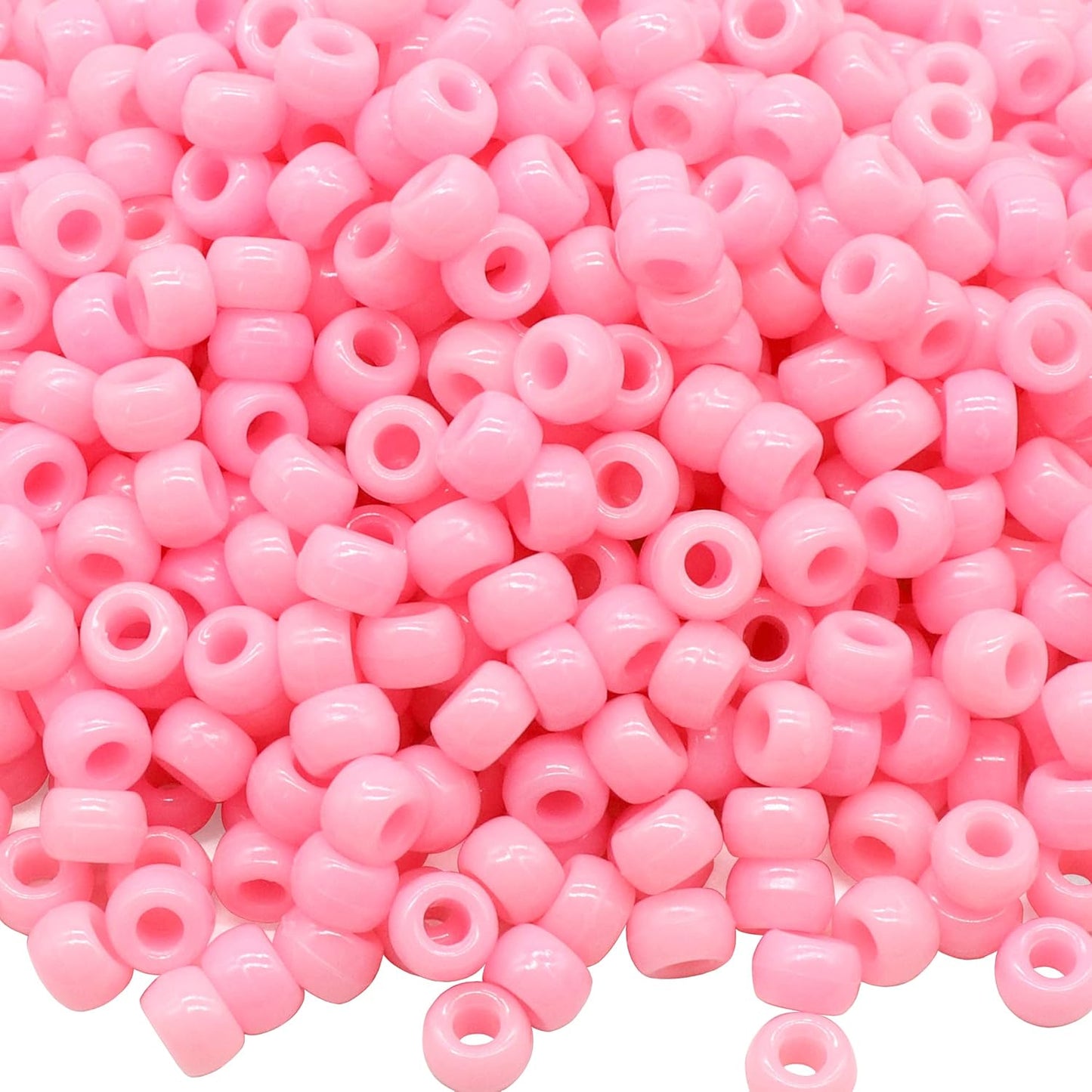 1000Pcs Glow in The Dark Pony Beads 9mm Plastic Kandi Beads Bulk for Friendship Bracelet Necklace Craft Jewelry Making Beads for Hair Braids 9 Color