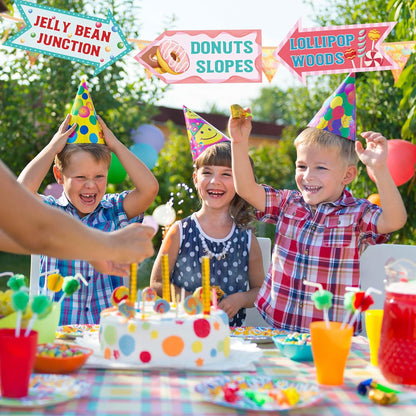 20 Pcs Luau Party Decorations Welcome Sign Summer Hawaiian Directional Signs Tropical Hawaiian Themed Birthday Decorations Luau Tiki Party Supplies with 2 Sheet Letter Stickers