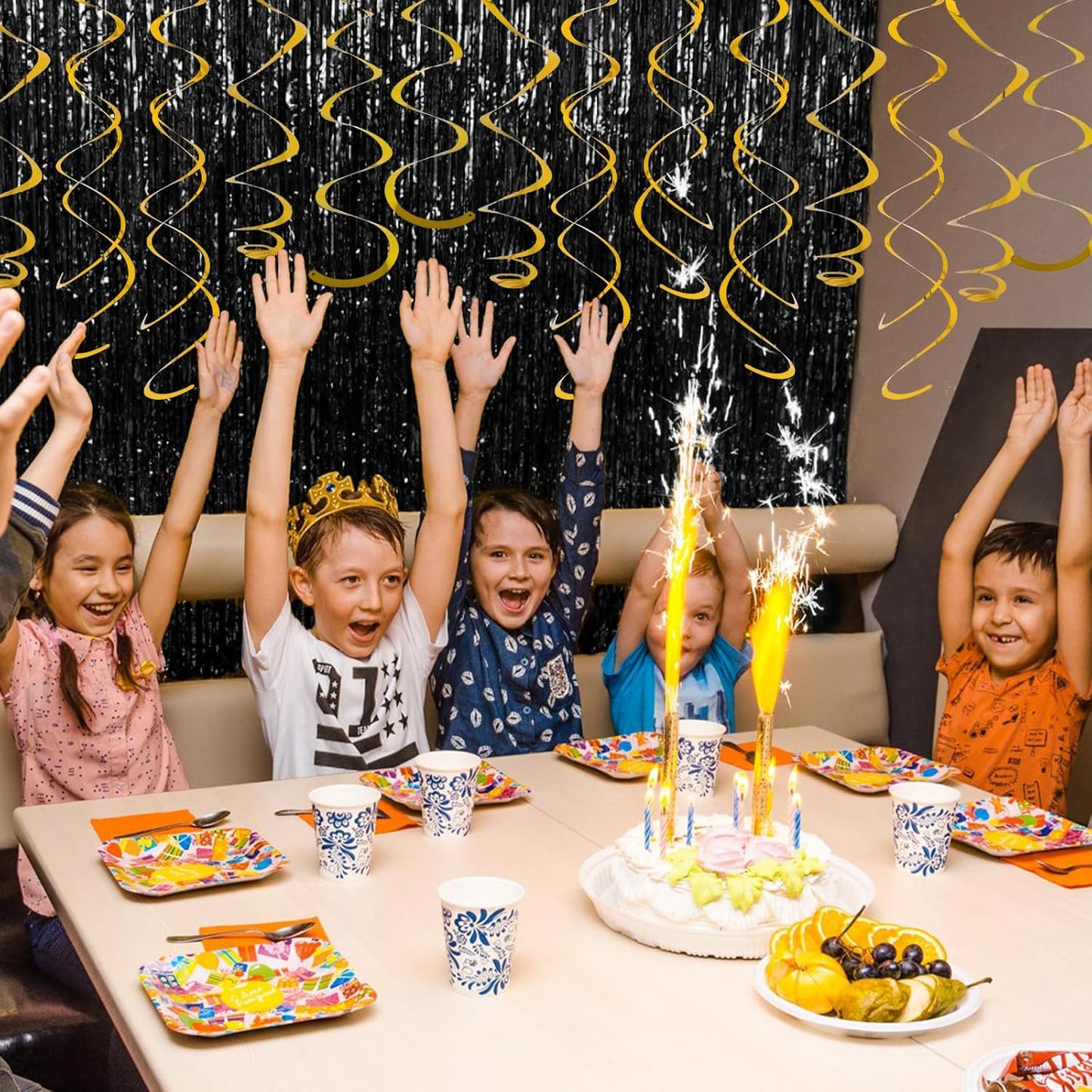 24 PCS Pink Hanging Swirl, Sparkle Ceiling Hanging Decorations, Plastic Streamer Party Decorations with Double-Swirls and Single-Swirls for Birthday Decorations, Easter, Graduation, Baby Shower