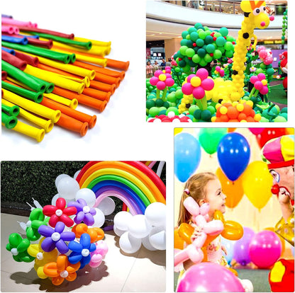 260 Balloons Clear, Thickening Long Balloons for Tying Arch, Twisting Latex Animals Magic Modeling Skinny Birthday Balloon for Kid‘s Party Wedding Decoartion Supply 100pcs