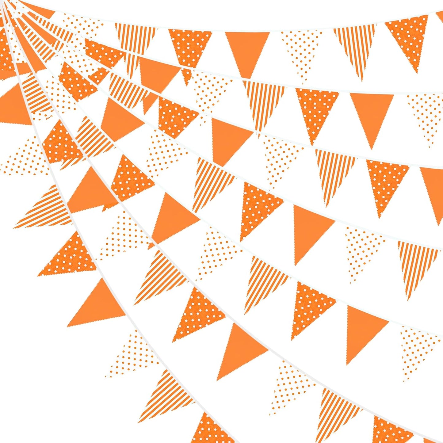 32Ft Dusty Blue Party Decorations Retro Blue Gingham Triangle Banner Flag Pennant Fabric Garland Streamers for Nautical Wedding Birthday Ahoy Achor Bridal Baby Shower Under The Sea Decor Supplies