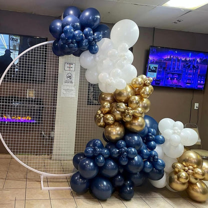 Black and Gold Balloons Garland Arch Kit, 134pcs Black and Metallic Gold Balloons with Different Size for 2026 Graduation Decorations, New Year, Birthday, Anniversary Party Decorations
