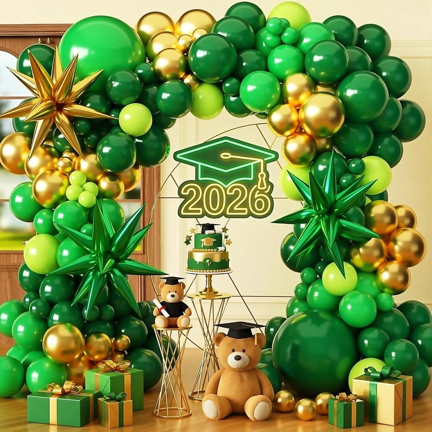 KARLURE Black and Gold Balloons Arch Kit with Black Gold Confetti Balloons for 2026 Graduation Decorations Class Grad Men Birthday Party Prom Retirement Masquerade Anniversary Party Decorations