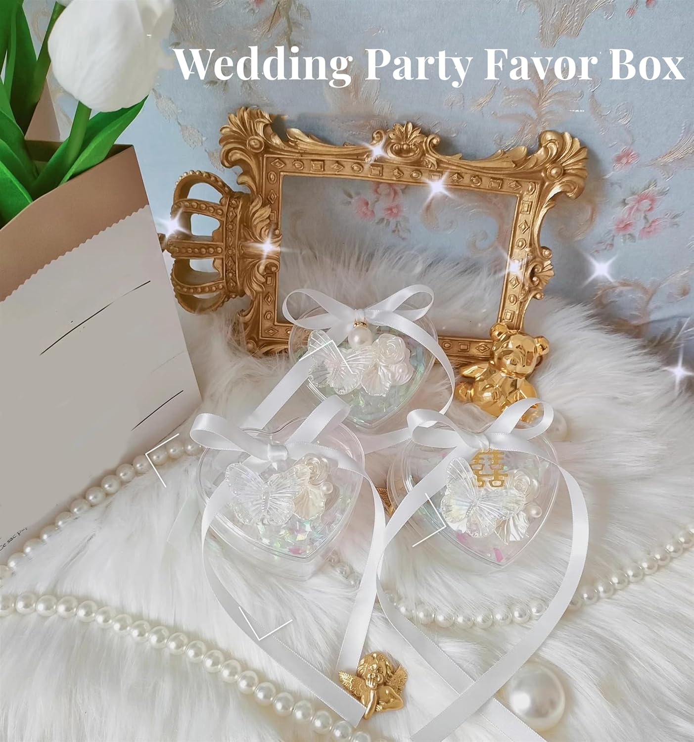 KissYou Acrylic Box Clear Boxes with Lid 12 Packs Small Candy Box Display Square Cube Wedding Graduation Party Decorations Jewlry Gift Box