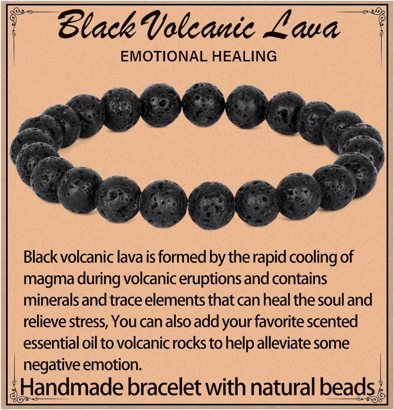 LPBeads Handmade Natural Gemstone Stretch Elastic Bracelet Healing Crystal Round Stone Beads Jewelry Gifts for Women Men