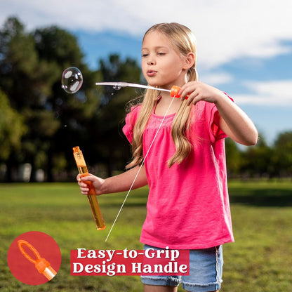JOYIN 24 Pack 14.6’’ Big Bubble Wands Bulk (2 Dozen) for Summer Toy, Outdoor/Indoor Activity Use, Easter, Bubbles Party Favors Supplies for Kids