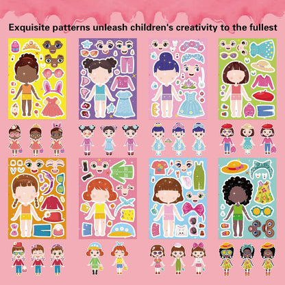 24 Sheets Make-a-face Cupcake Stickers Make Your Own Dessert Stickers Mix and Match Sweets and Fruit Treats Party Favor Supplies for Kids Ice Cream Sticker Games Birthday DIY Art Crafts