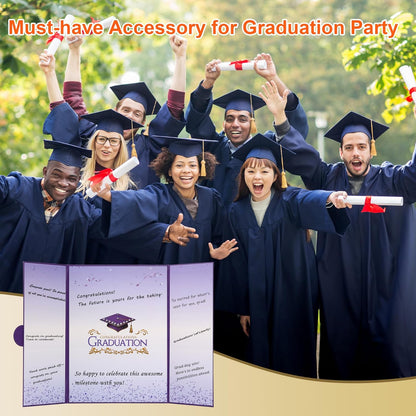Graduation Guest Book 2026 Graduation Party Decorations Class of 2026 Graduation Sign in Book Signature Board Keepsake Grad Party Supplies College High School Graduation Gift Card Book (Blue)