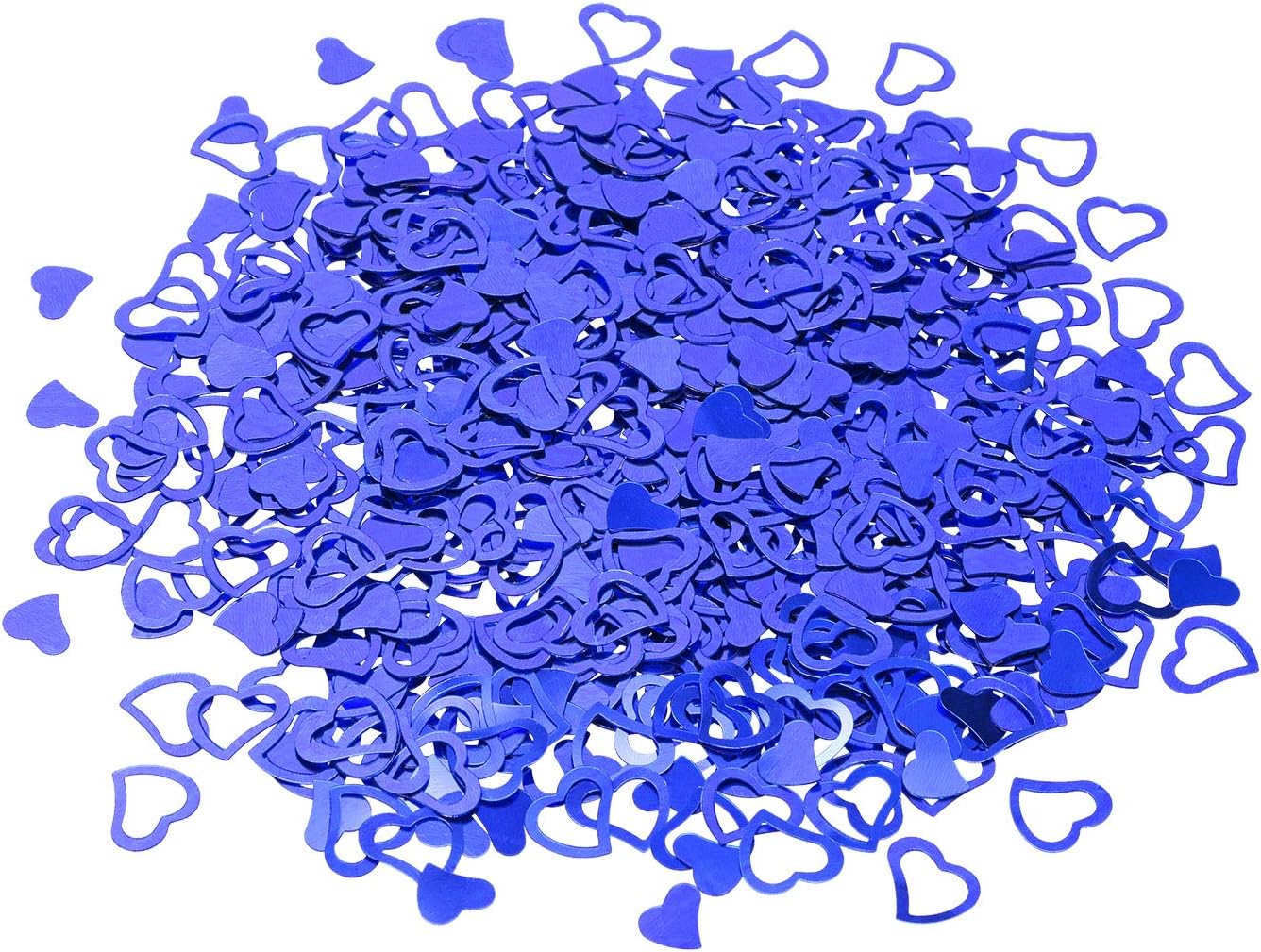 ONLYKXY 1200Pcs Love Heart Shaped Confetti, Table Wedding Decoration, Glitter Confetti for Wedding Party (Silver)