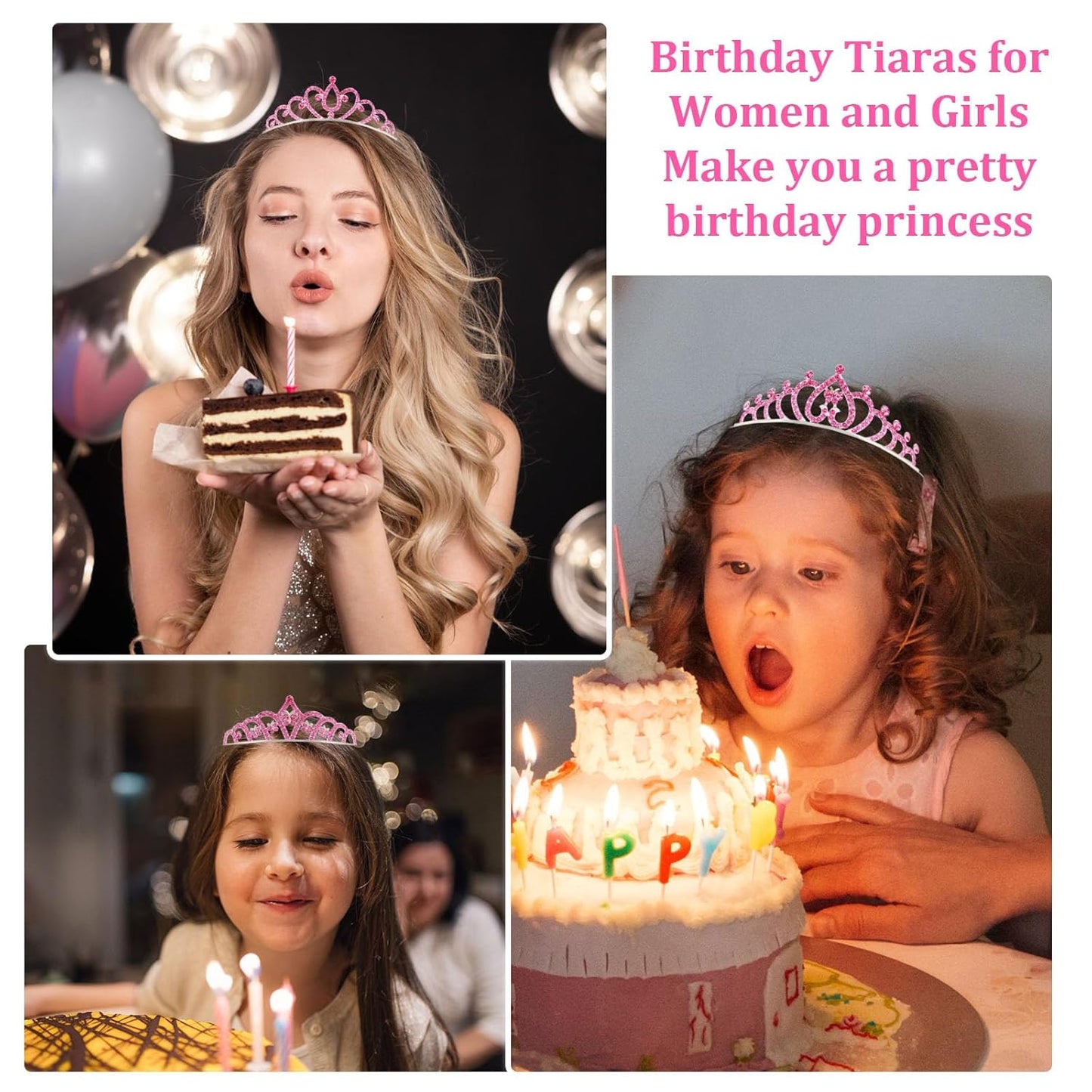 16 Pcs Tiaras Crowns Headbands for Women Girls Silver Princess Tiara Bulk Crown Tiaras Rapunzel Crown for Wedding Birthday Crystal Tiara for Prom, Bride, Pageant, Halloween