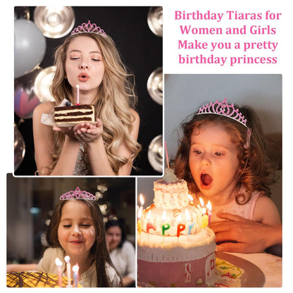 16 Pcs Tiaras Crowns Headbands for Women Girls Silver Princess Tiara Bulk Crown Tiaras Rapunzel Crown for Wedding Birthday Crystal Tiara for Prom, Bride, Pageant, Halloween