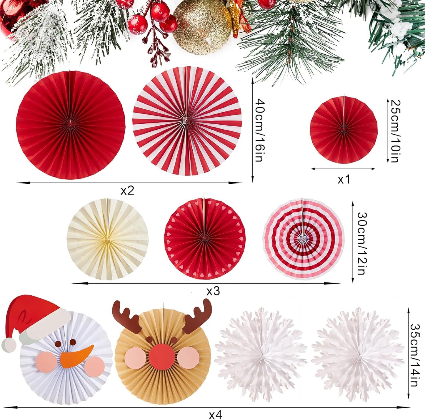 Easy Joy Paper Leaves Decorations for Wall Paper Fans Classroom Decoration Leaves Backdrop Decor Wall Decor,Set of 9