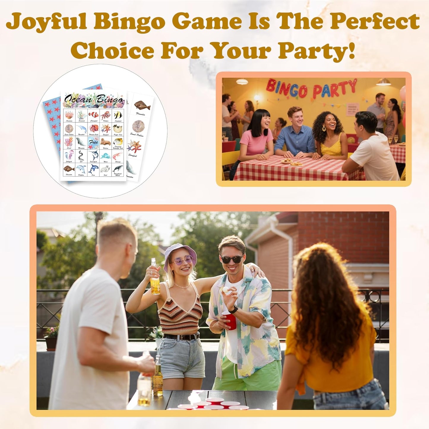 Book Bingo Game, Reading Party Bingo Cards Set, Read Themed Party Games Supplies for Book Lovers, Adults Family Friends Holiday Activities Favors Decorations for 24 Player, 01