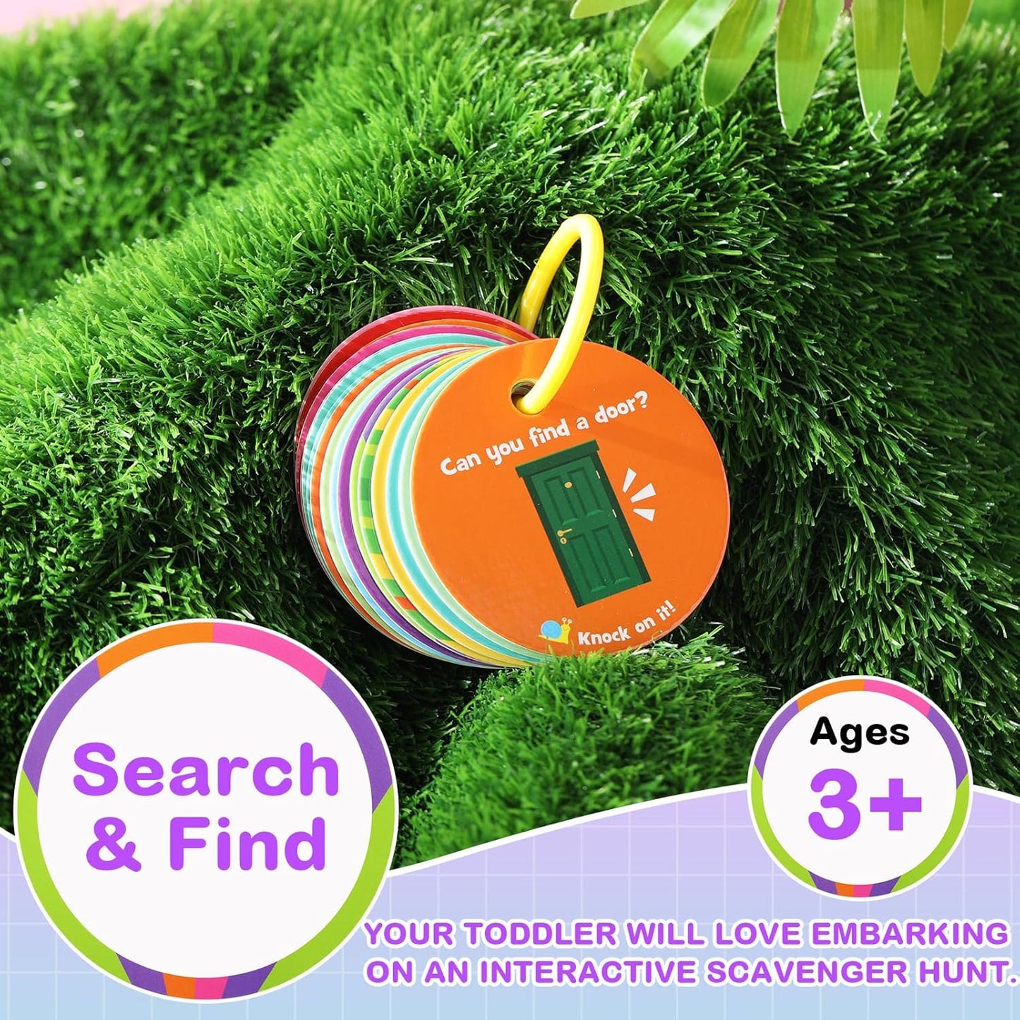 Hoolerry Toddler Scavenger Hunt Cards, Scavenger Hunt Game Preschool Games, Toddler Activity for Toddlers Ages 3 4 5 Children Birthday Gifts(Outdoor Edition)
