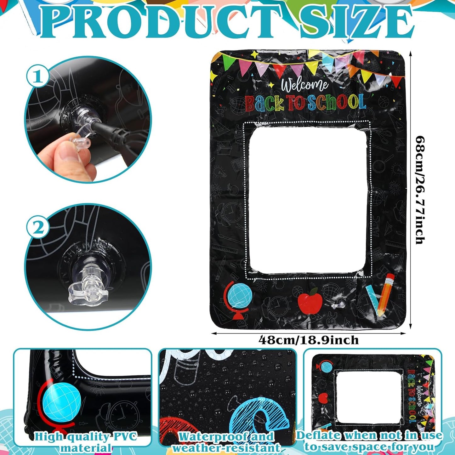 VioraWhite Western Wanted Party Decorations Western Wanted Photo Frame 27 Inches Fun Inflatable Photo Frame 3D Wild West Selfie Backdrop for Cowboy Theme Events Cowboy Birthday Party