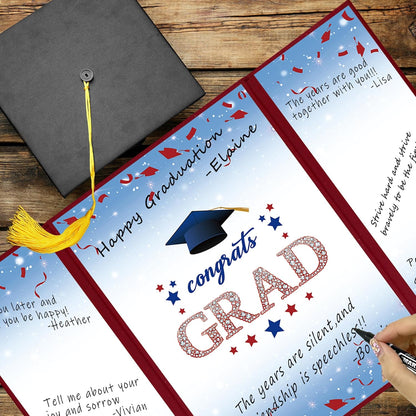 Vlipoeasn 2026 Graduation Guest Book Alternative, Black Gold Class of 2026 Graduation Party Decorations, Graduation Signature Book for 2026 College High School, Unique Graduation Gifts for Friends