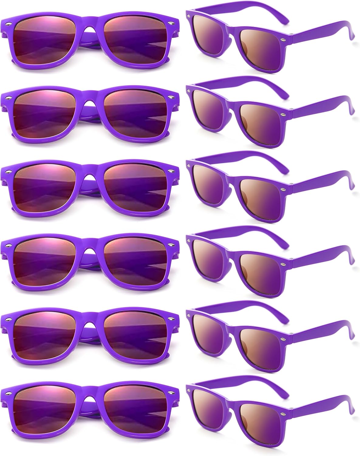 Party Sunglasses Bulk - Adult Retro Plastic Pack of 12 Vintage Sunglasses for Men Women - Party Favors