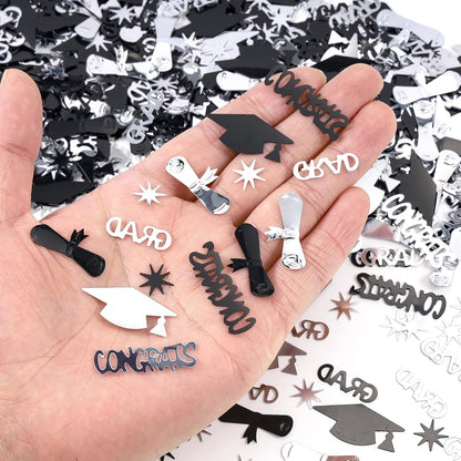 Silver and Blue Graduation Confetti 2026, 1000 Pcs Class of 2026 Table Centerpiece Grad Confetti for 2026 Graduation Party Decorations Supplies