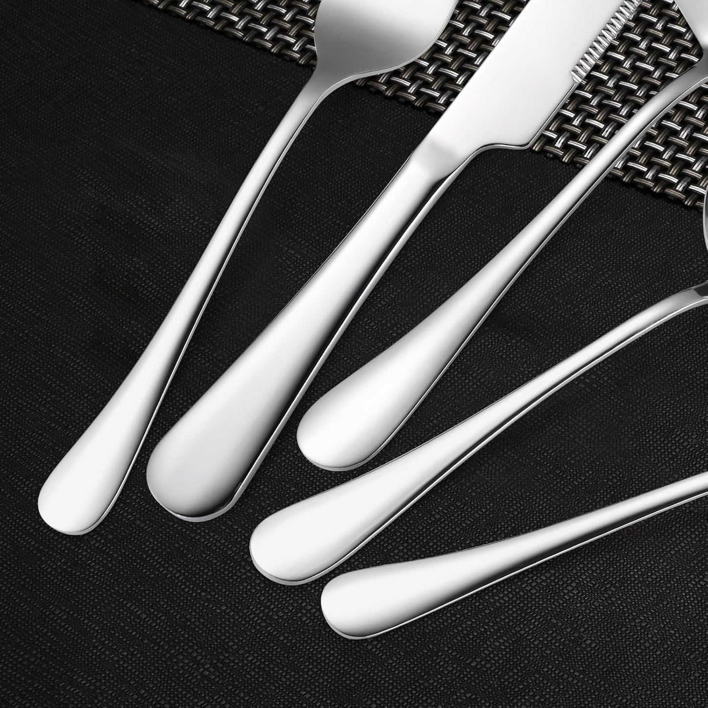 Stainless Steel Serving Utensil Set 10-Piece Buffet Flatware Catering Silverware with Bread Tong,Cake Spatula,Serving Ladles,Salad Fork,Cheese Knife,Large Spoon for Parties Buffet
